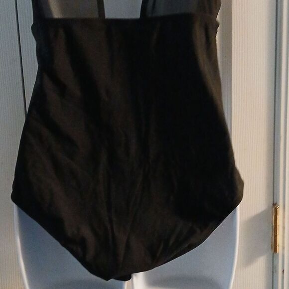 Tempt Me black one piece swimsuit swimwear bathing suit Sz L NWT - Picture 6 of 9